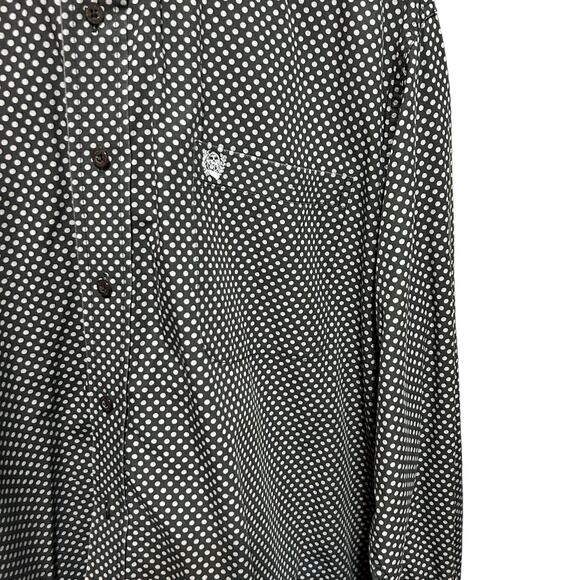 Cinch Mens Black Purple Dot Print Western Button Up Shirt L Rodeo Ranch Cowboy - Picture 5 of 6